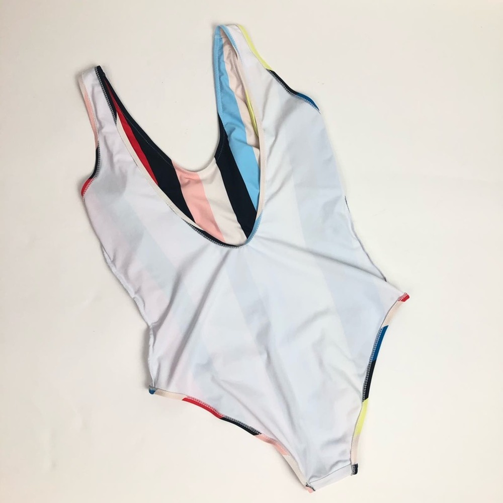Cupshe Colorful Stripe One Piece Swimsuit Small - Picture 9 of 12